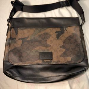 Authentic Coach Camo Messenger/Laptop Bag